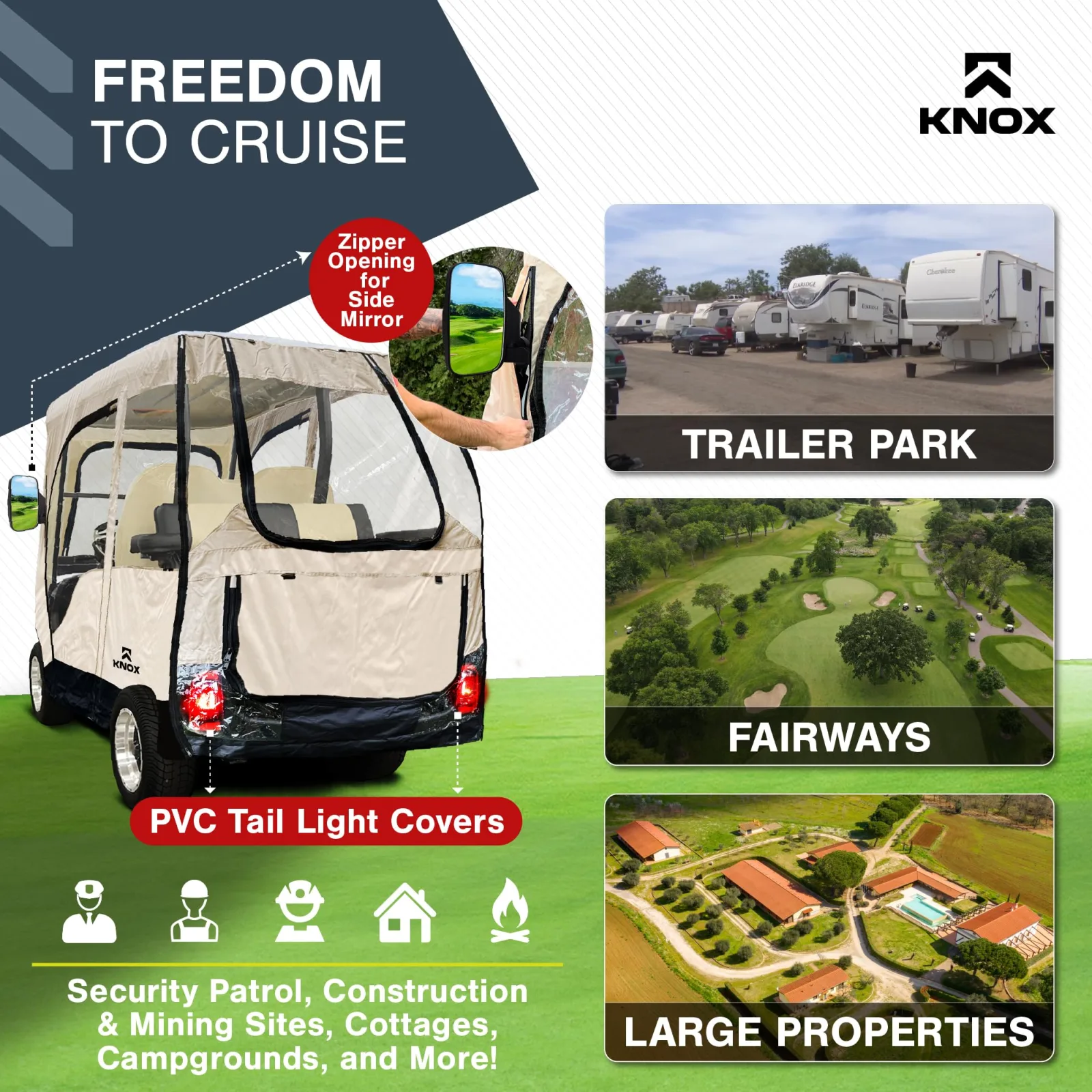 KNOX GLF036 Golf Cart Enclosure for Club Car & E-Z-GO image 4