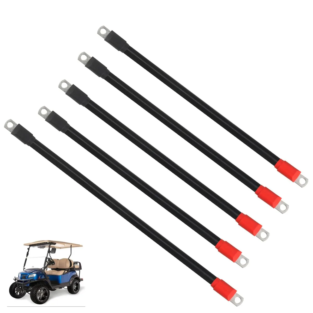 HKOO 4 AWG Golf Cart Battery Cable Set for E-Z-GO TXT/Medalist 1994-Up