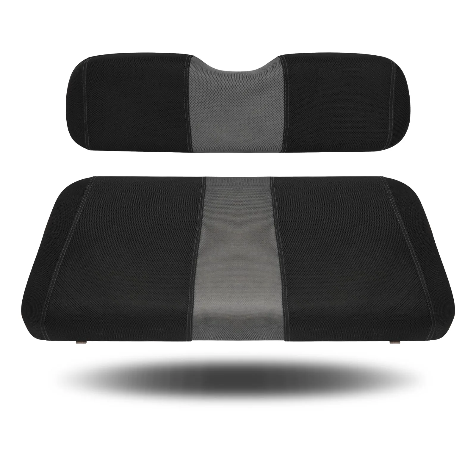 SAMXOMAP Golf Cart Front Seat Covers, Black and Gray
