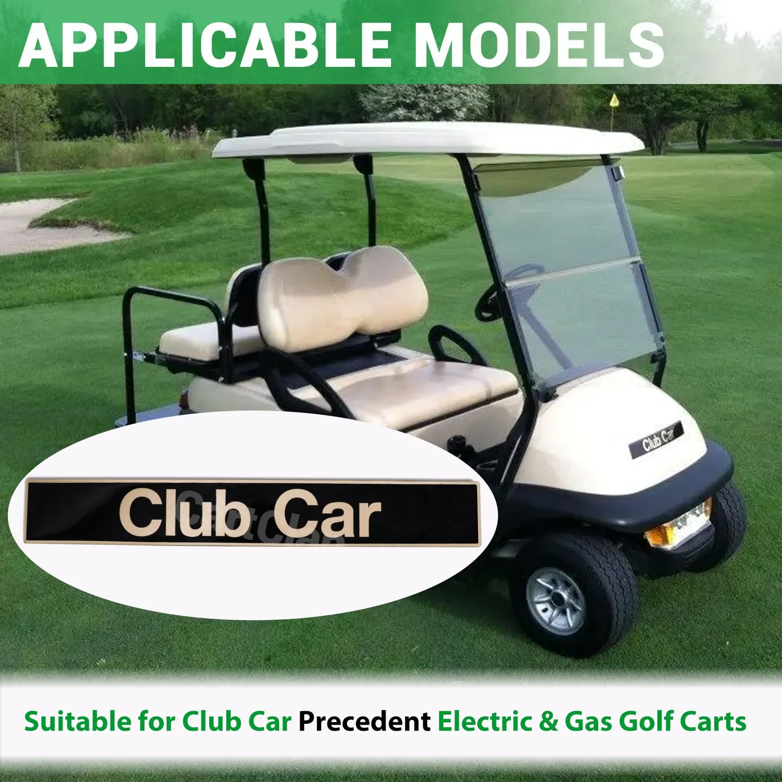 CartClan Golf Cart Emblem Sticker for Club Car Precedent image 2