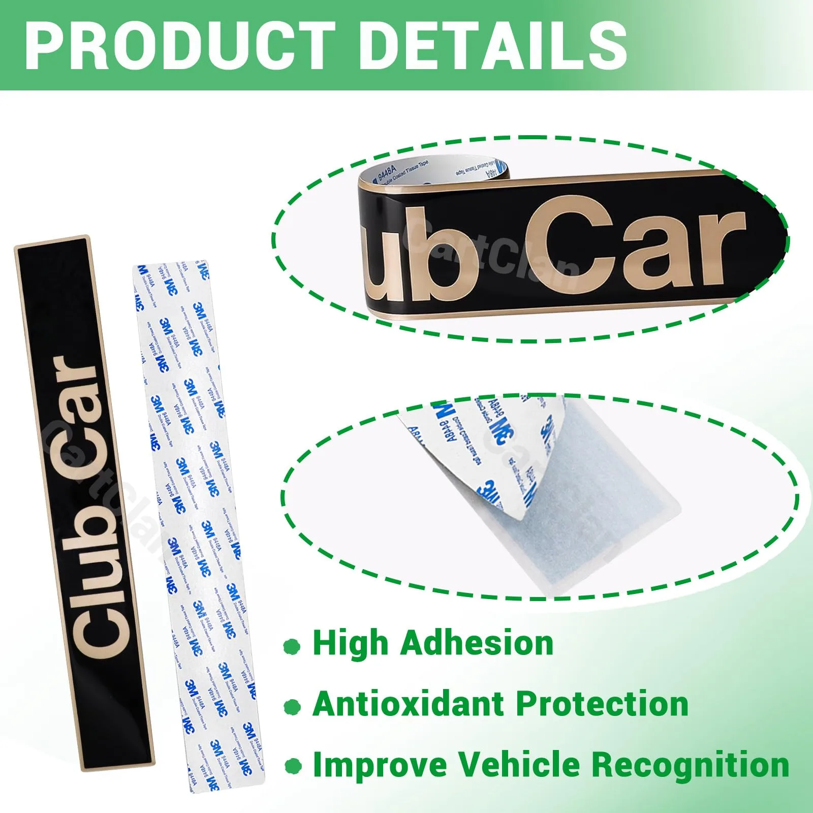 CartClan Golf Cart Emblem Sticker for Club Car Precedent image 4