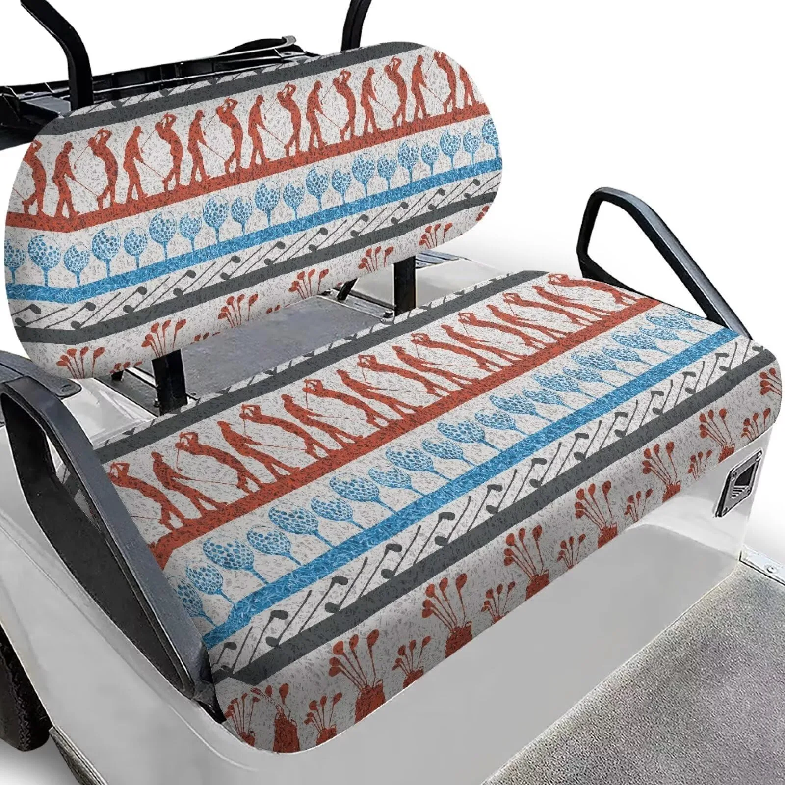 Quidrwyo Golf Cart Seat Cover Set for Club Car, Red