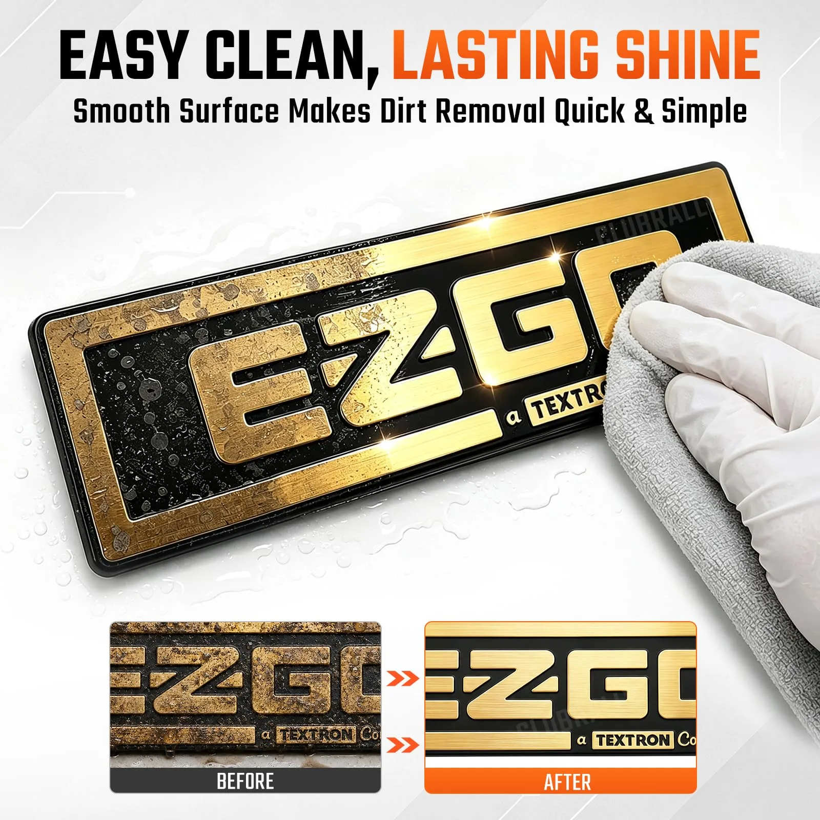 CLUBRALLY EZGO TXT Front Name Plate 1994-2010 image 2
