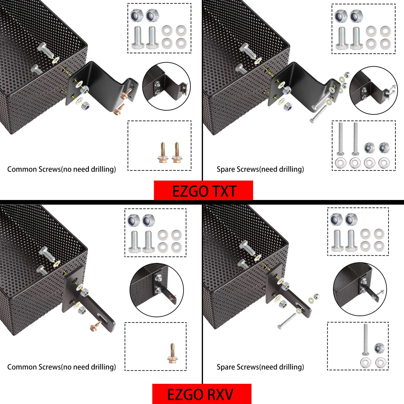 10L0L Front Inner Storage Basket — E-Z-GO TXT (1995–2013) & RXV (2008–2023) image 3