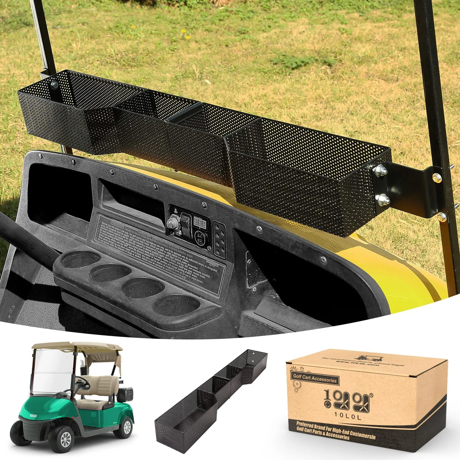 10L0L Front Inner Storage Basket — E-Z-GO TXT (1995–2013) & RXV (2008–2023)