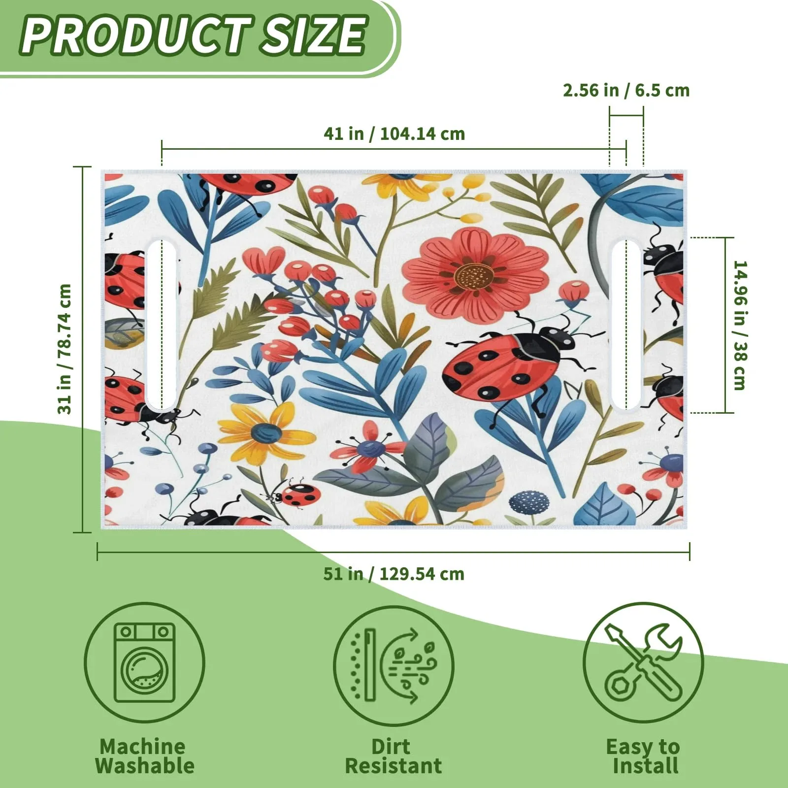Tiveruda Floral Wildflower Golf Cart Seat Cover image 2