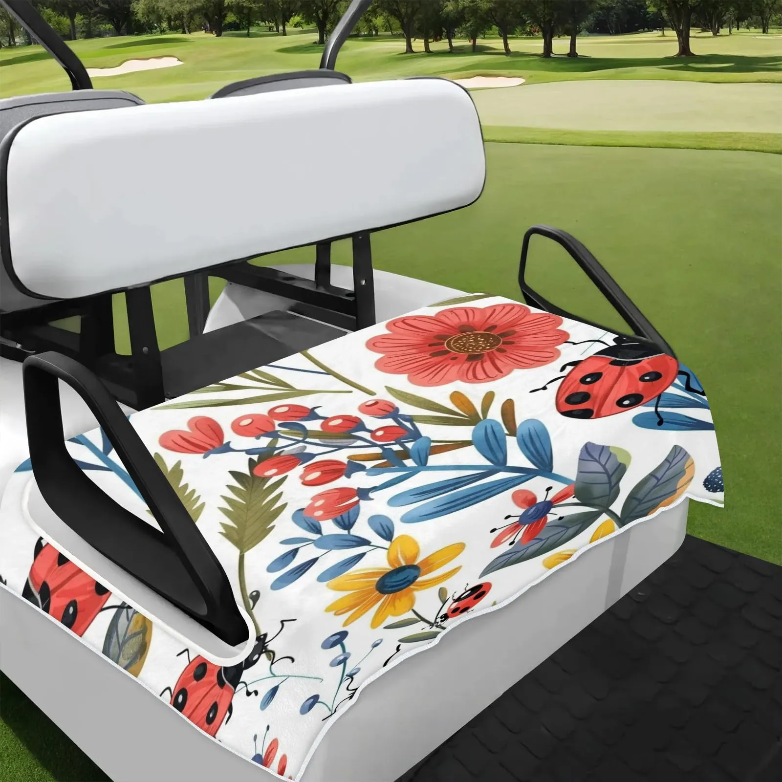 Tiveruda Floral Wildflower Golf Cart Seat Cover