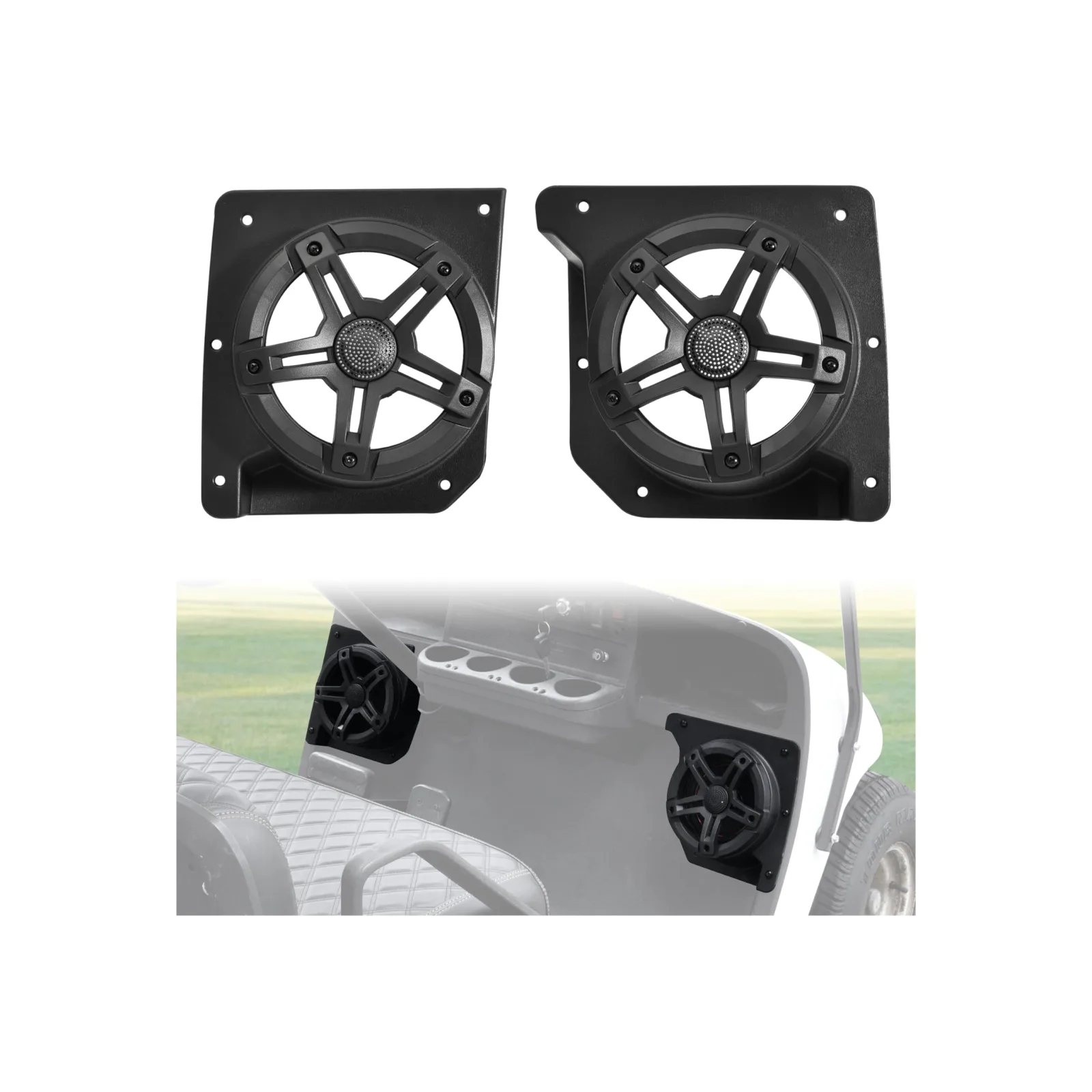 SAUTVS Under-Dash 6.5" Speaker Pods for E-Z-GO TXT 1994+ ZP-YJ-041303-006