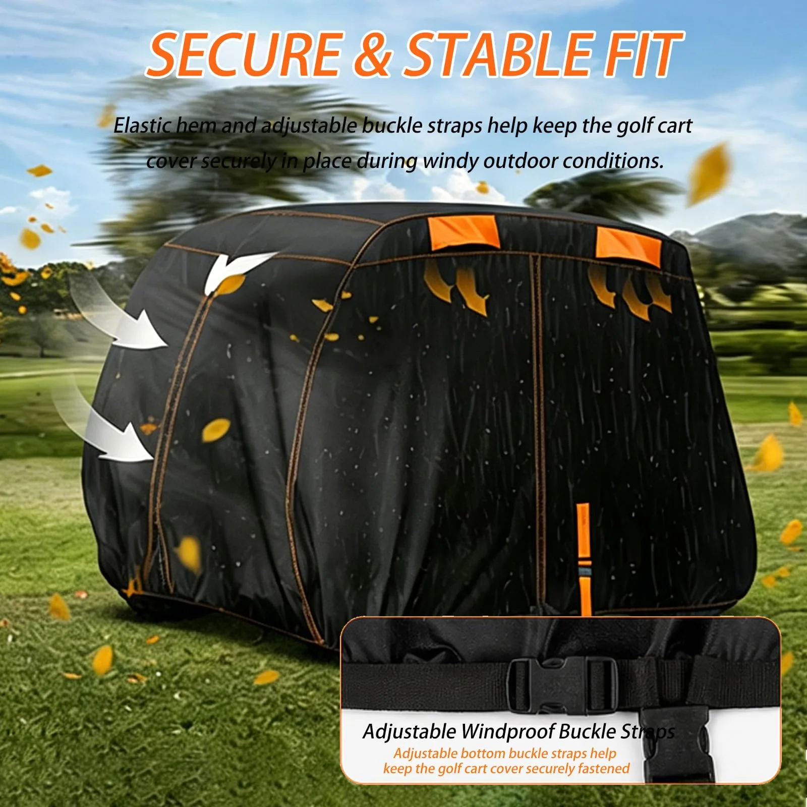 optrcn Golf Cart Cover for E-Z-GO Medalist 1994-1995 image 4