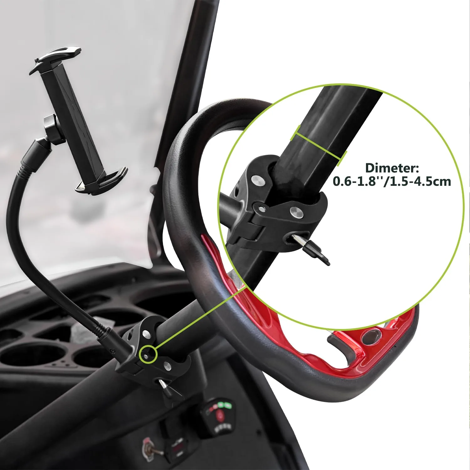 Urgown Golf Cart Tablet Phone Holder GCTM-EXT-001 image 4