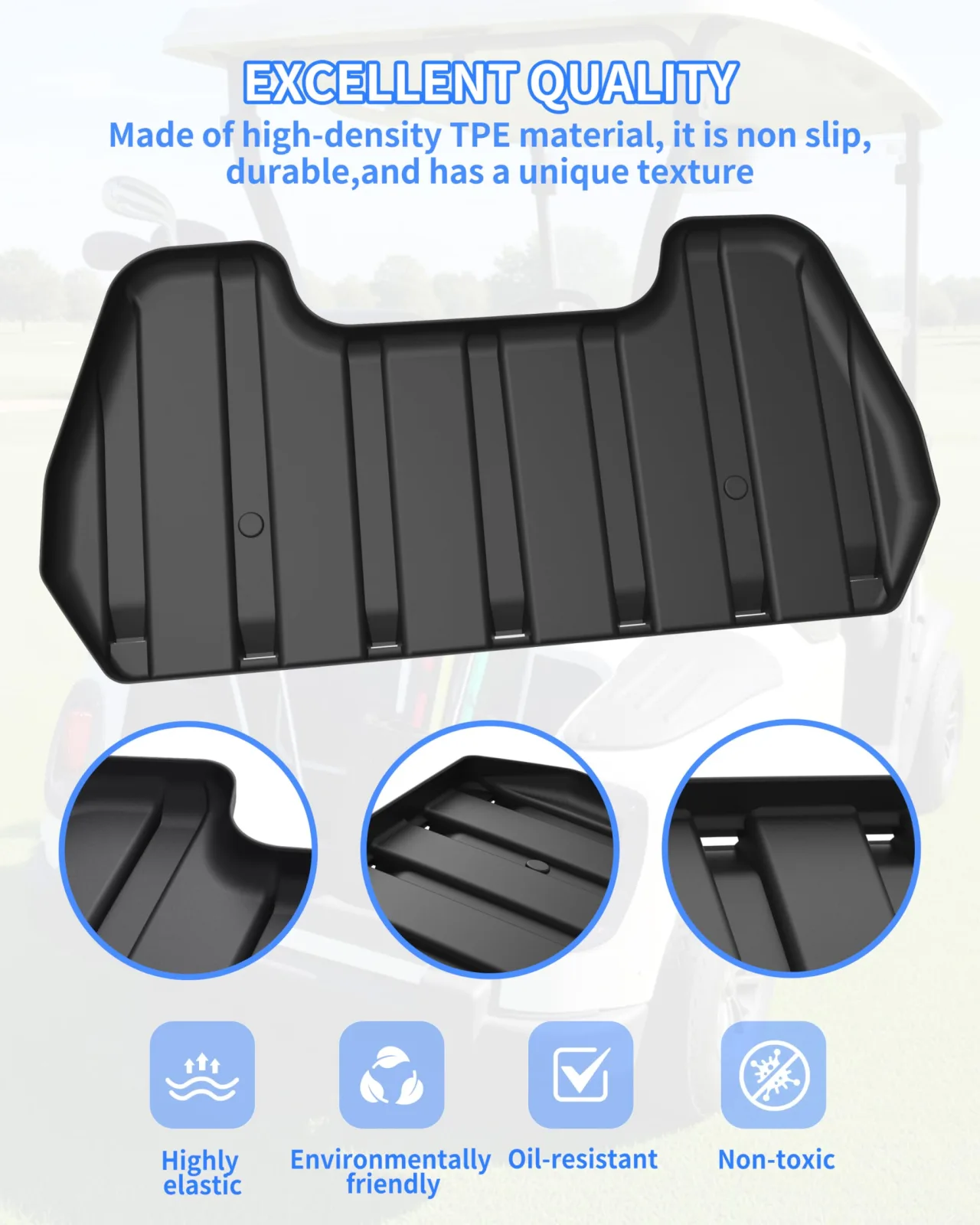 KEWISAUTO Bag Well Mat for Yamaha G14-G22 Golf Carts image 4