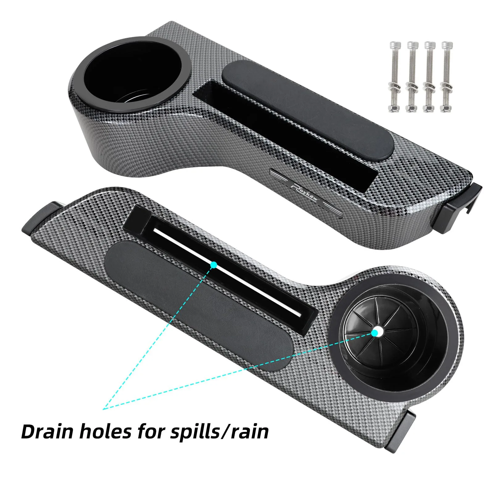 Roykaw Golf Cart Armrests with Cup Holders and LED Lights image 4