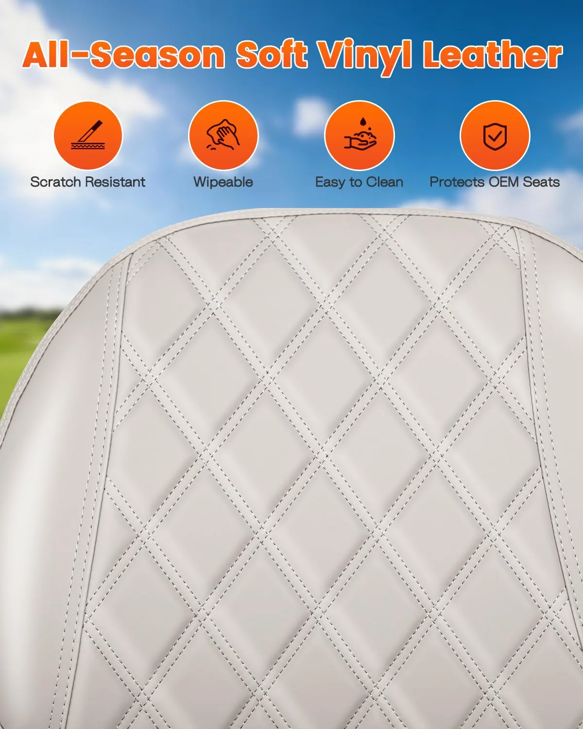 SANXIACAR Club Car Tempo Front & Rear Seat Covers image 4