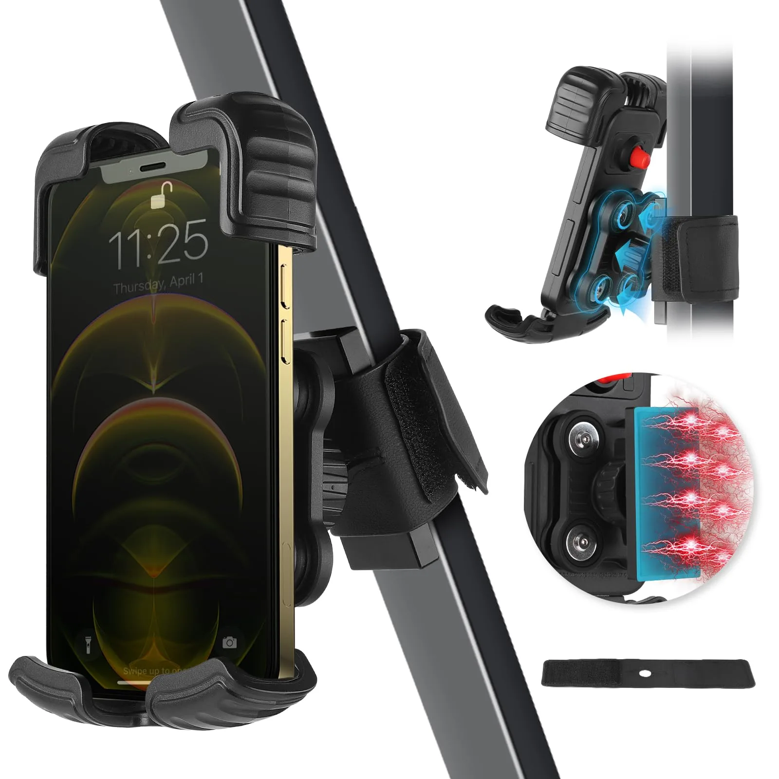 RIZINKART Magnetic Golf Cart Phone Holder, 360° Rotation