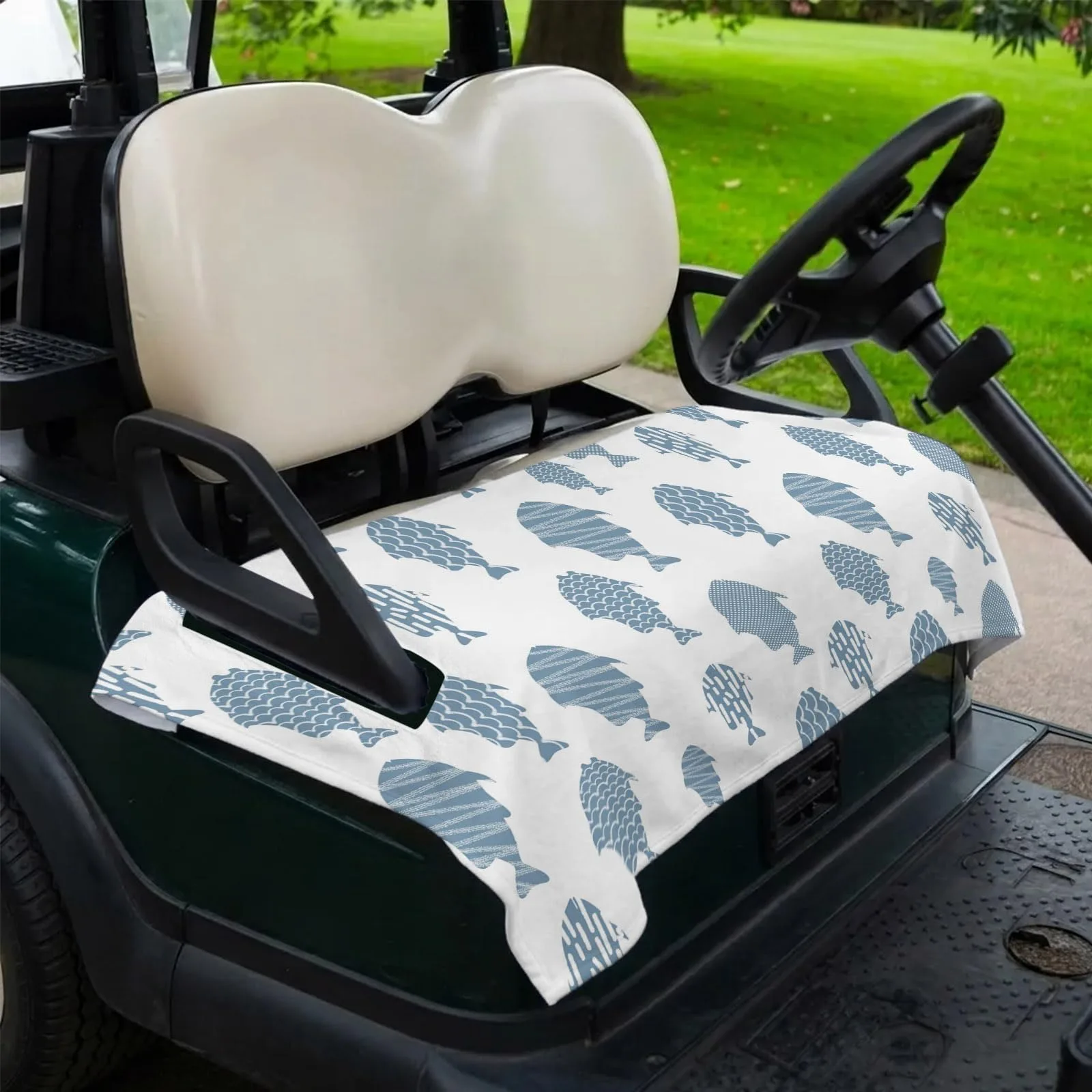 DecorLovee Golf Cart Seat Cover, Blue, 51 x 31 Inch image 2