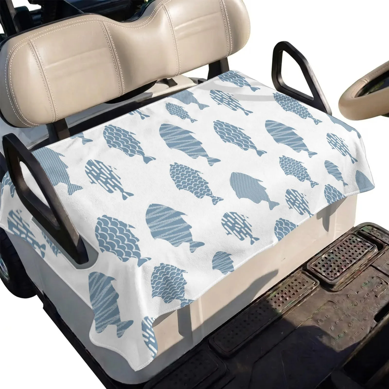 DecorLovee Golf Cart Seat Cover, Blue, 51 x 31 Inch