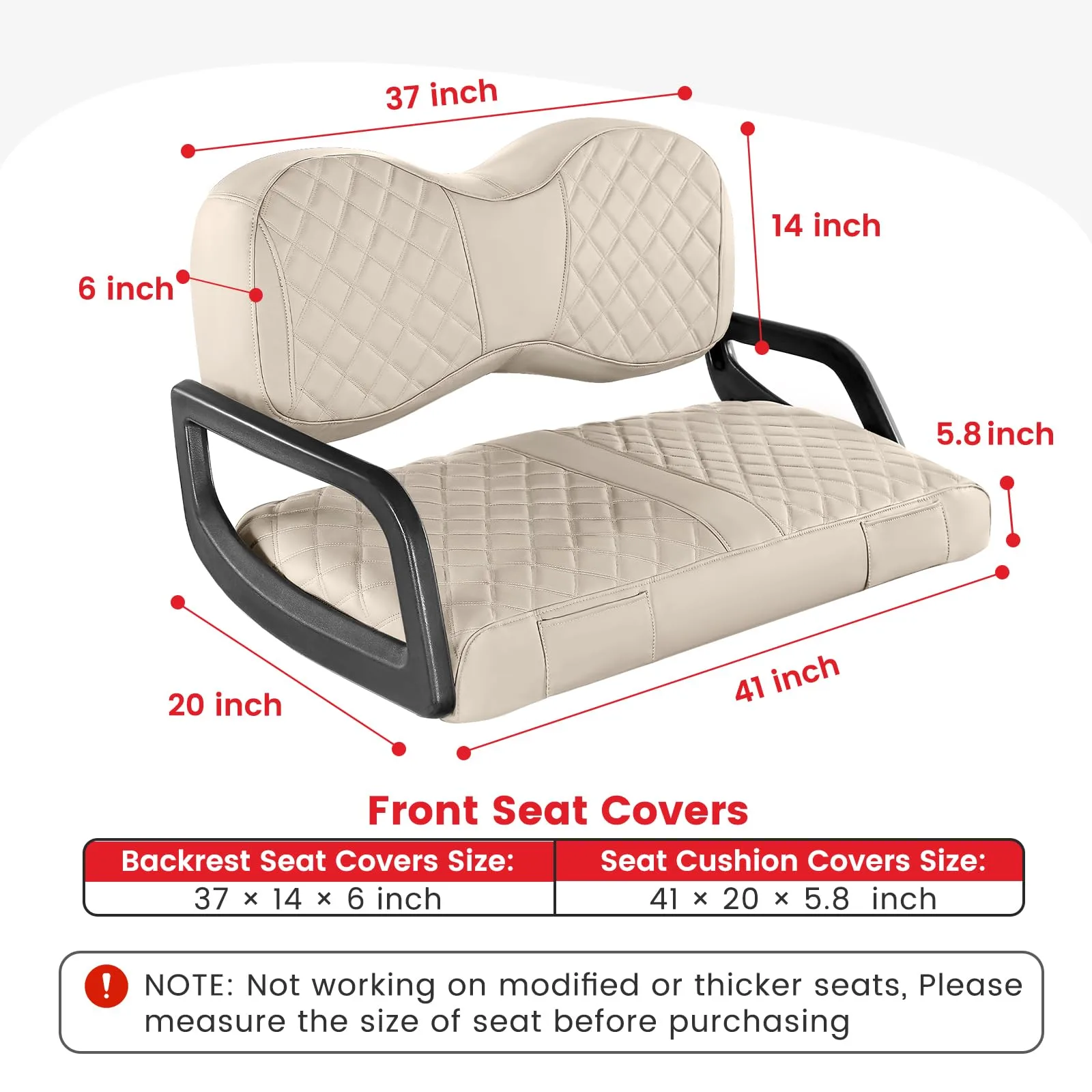 CHENGWEI Yamaha G29 Front Seat Covers 2007-2016 image 3