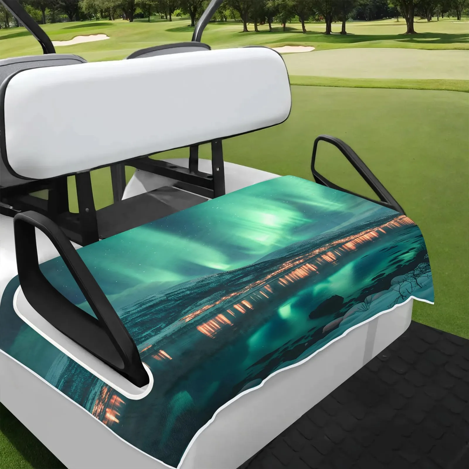 Tiveruda Golf Cart Seat Cover 51" x 31" Polyester Double Seat
