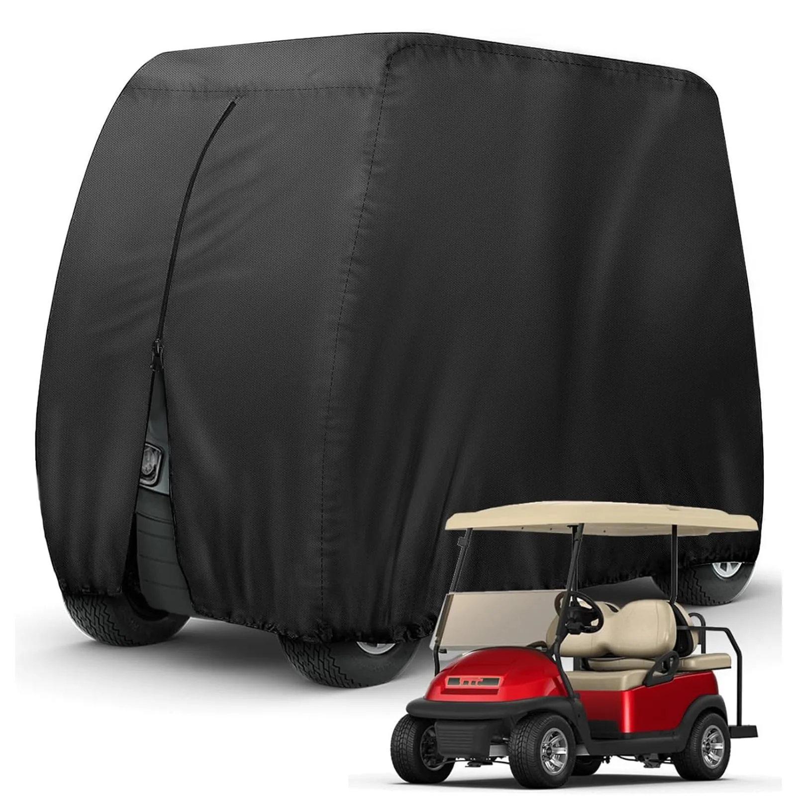 KFVGHXFG Golf Cart Cover for Evolution Forester 4 Plus (Black)