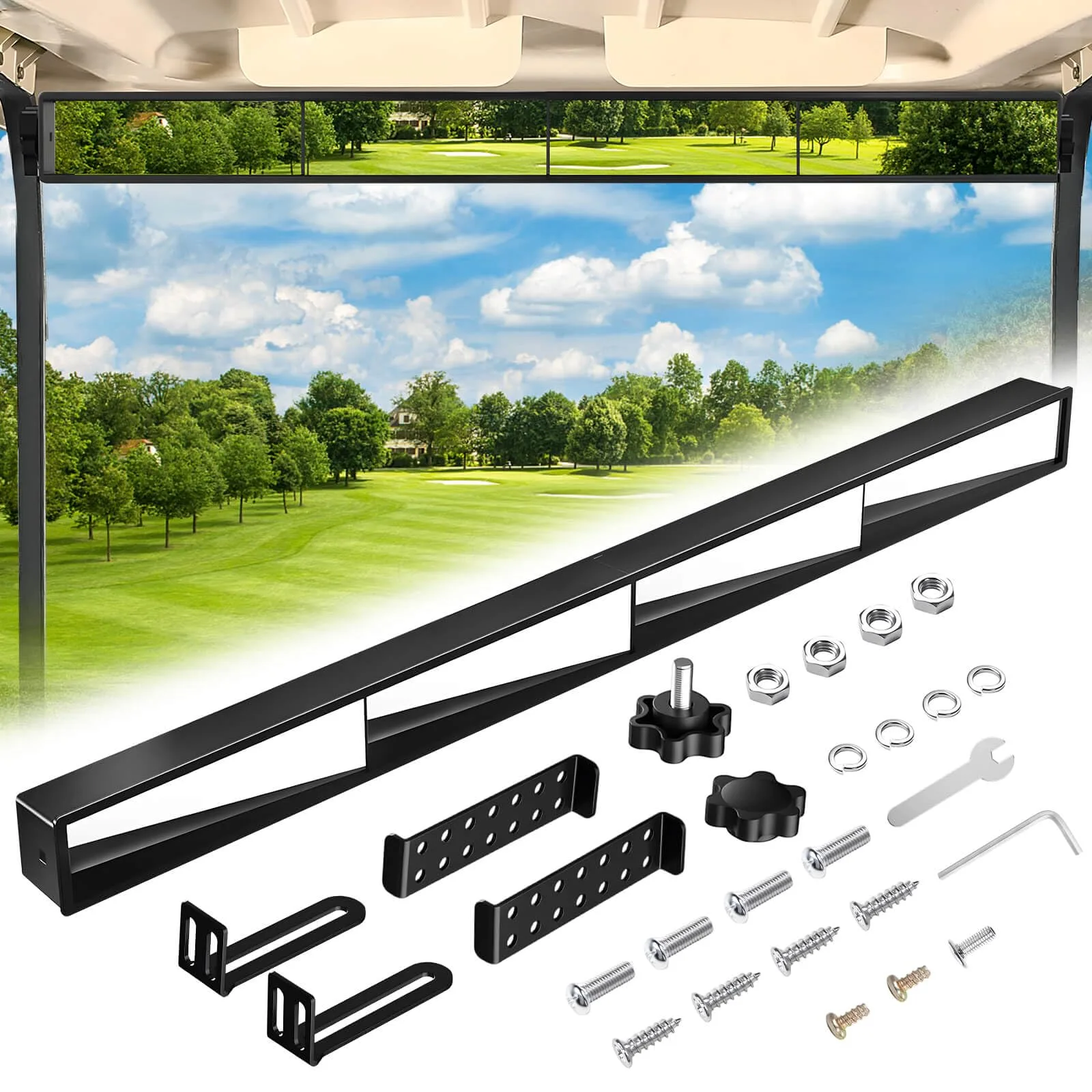 LEAPGOMAX 4-Panel Golf Cart Rear View Mirror