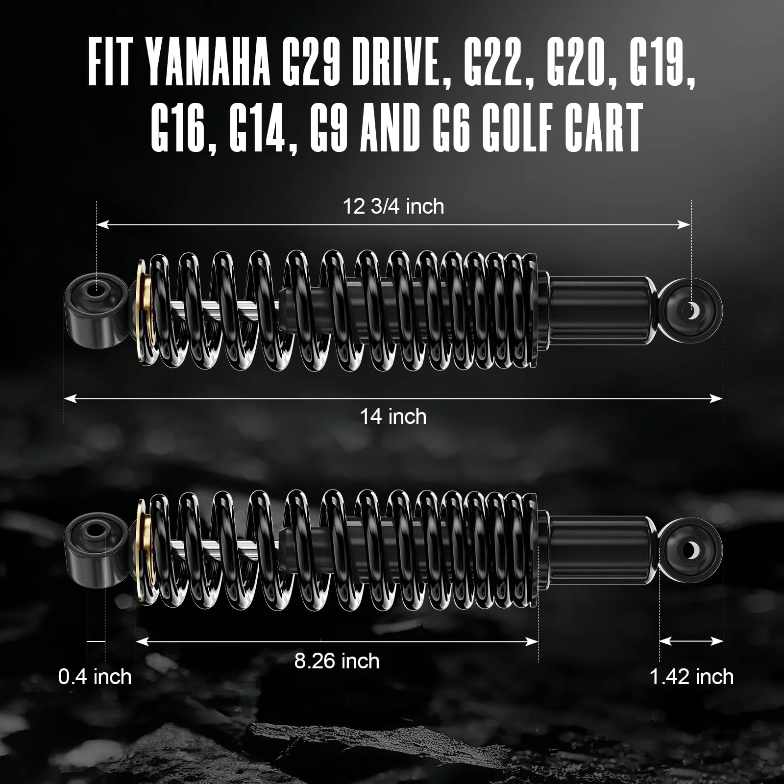 Vaccitect Rear Shocks with Springs for Yamaha Golf Carts image 3
