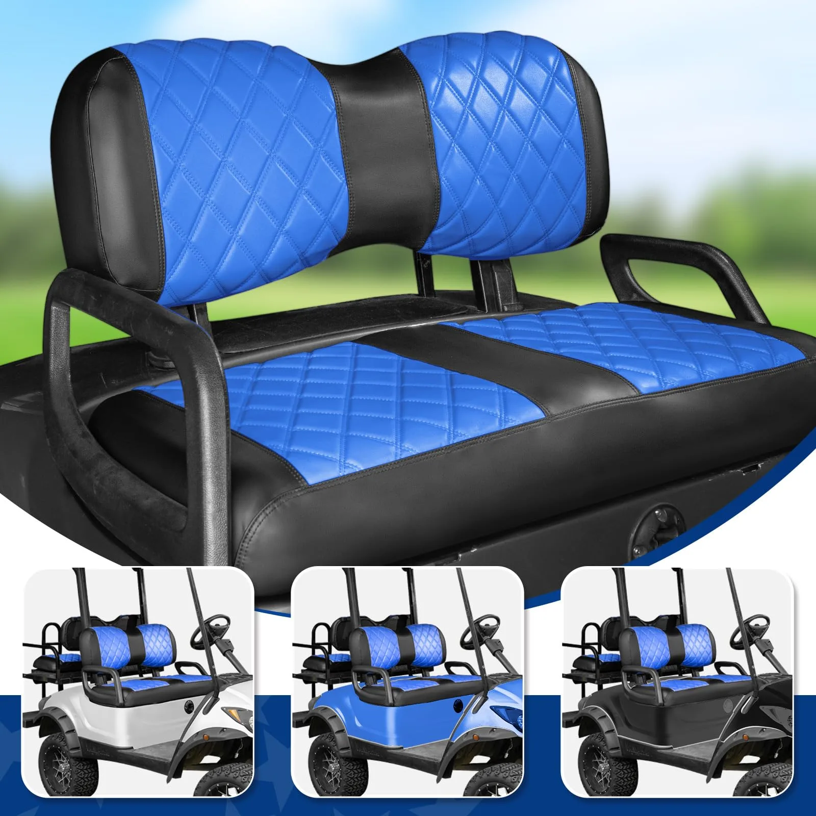 NOKINS Golf Cart Seat Cover Kit for Yamaha Drive/Drive2 image 3