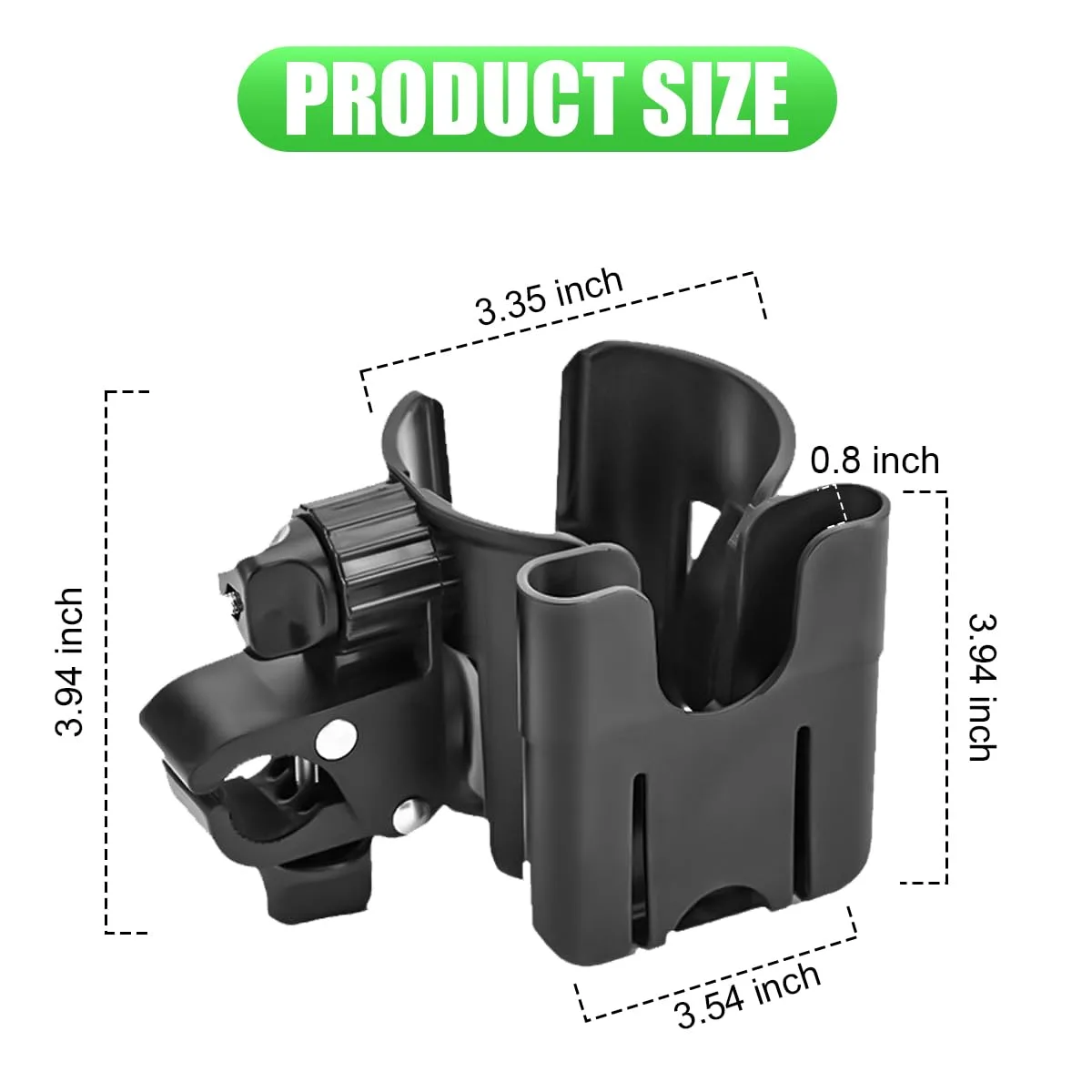 Golf Cart Cup Holders, Universal 2-in-1 Mug Phone Holder, Mount Compatible with EZGO/Club Car/Yamaha, 360° Swivel with Silicone Protective Pad, Bike, Wheelchair, Walker, Scooter image 3