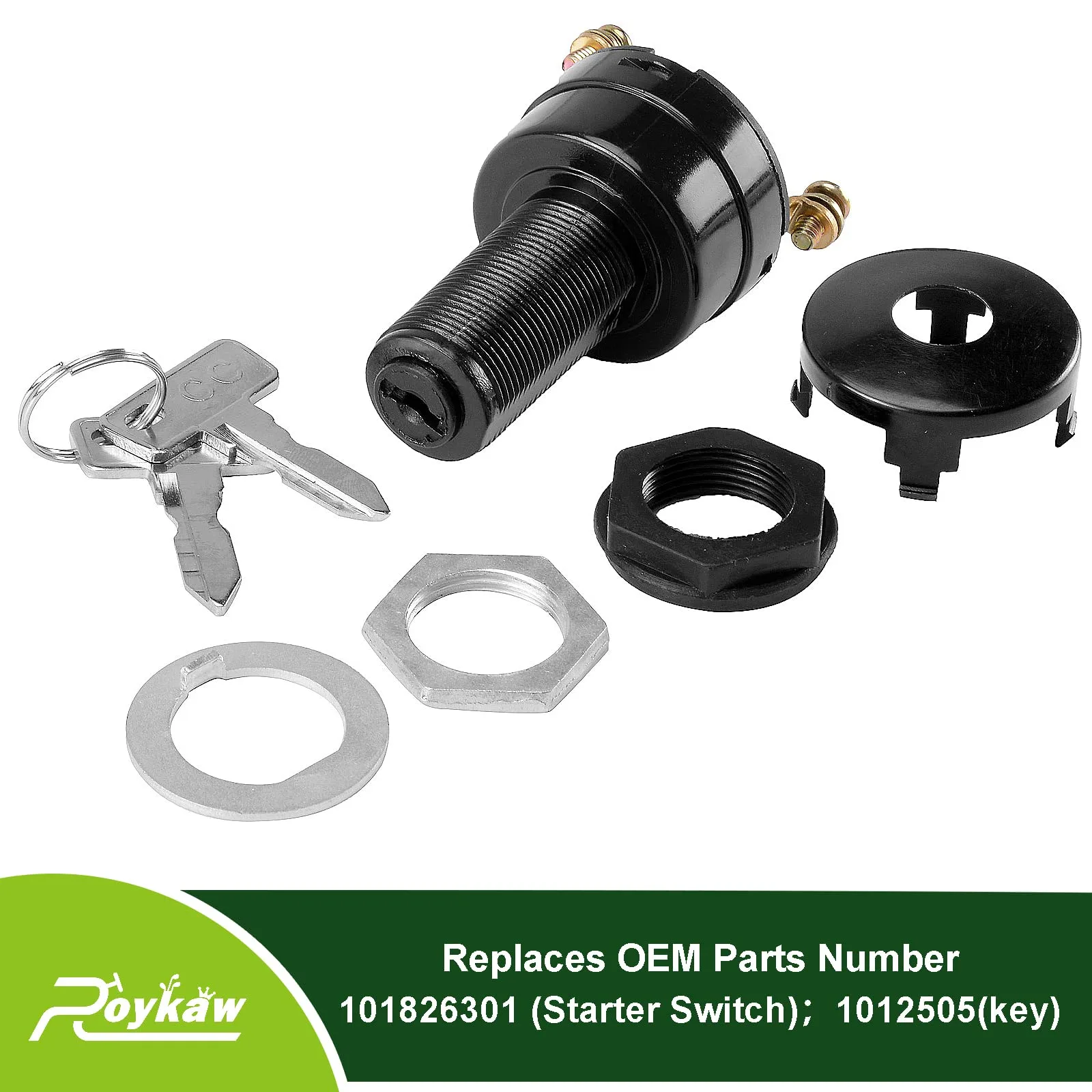Golf Cart Ignition Switch and Key for Club Car DS 1996-Up Models, Replaces OEM # 101826301, 1012505 image 3