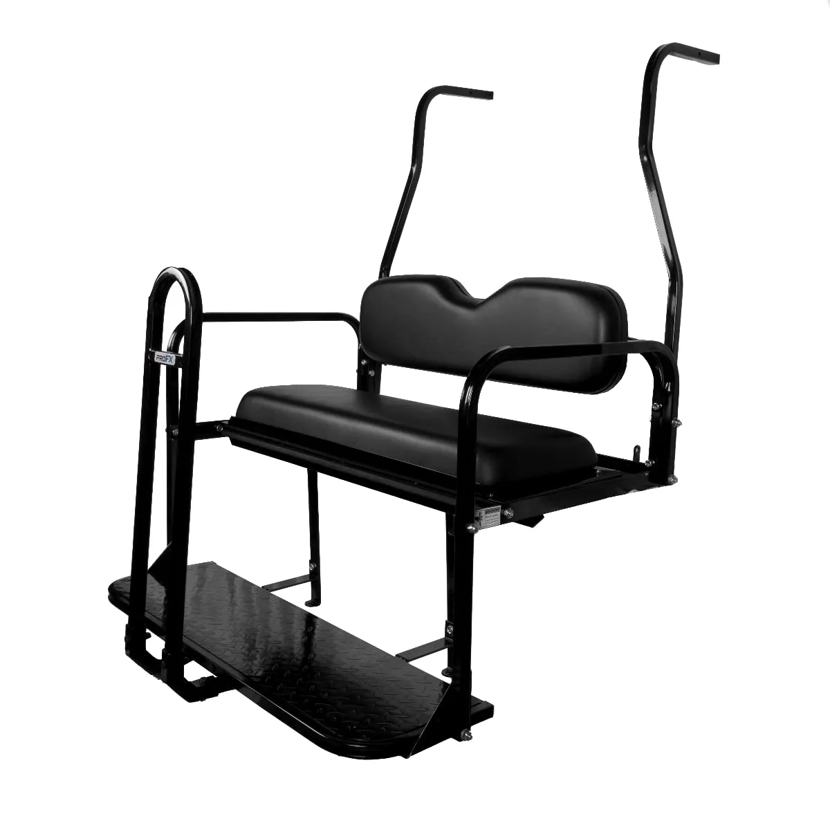 PROFX Golf Cart Rear Seat Kit, Black, Club Car DS 1982-2000.5 Models