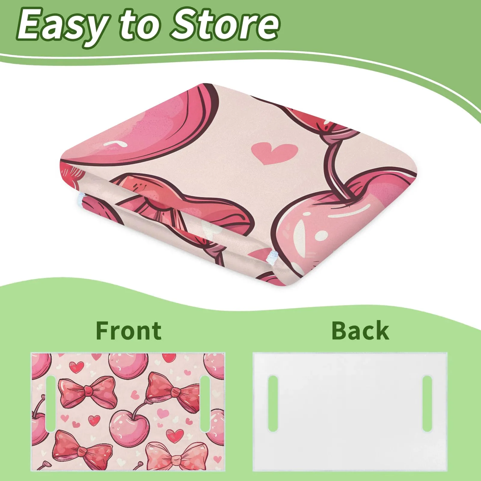 Cute Bow Lovely Golf Cart Seat Covers Non-Slip Universal Towel Blanket for 2-Person Seats Golf Cart Accessories 51" x 31" image 4