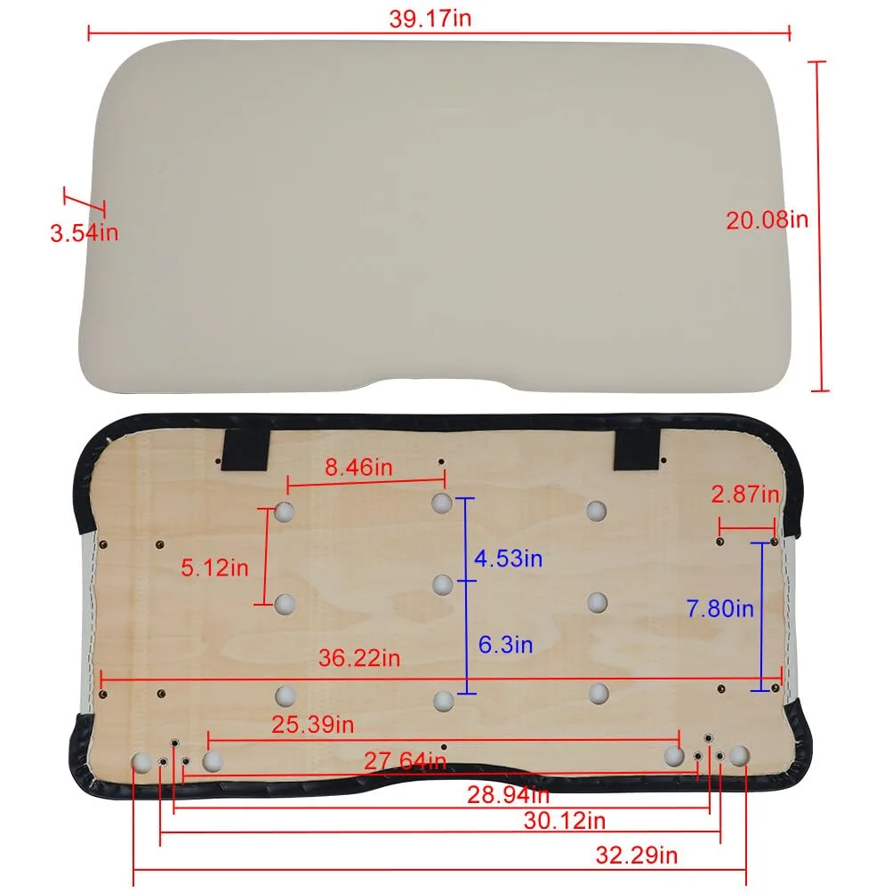 OCPTY for Golf Cart Seat Cushion for EZGO RXV Front Seat, White image 3