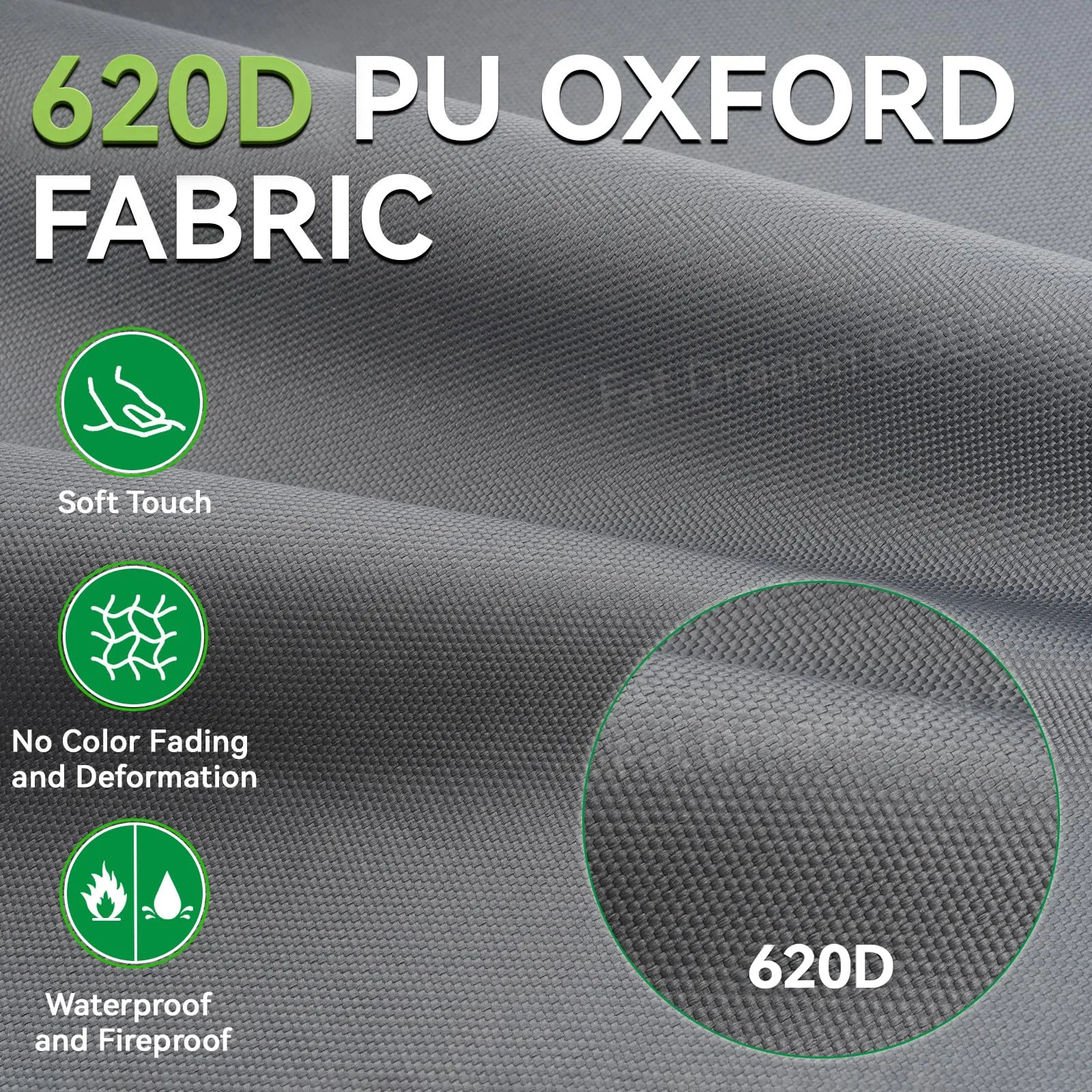 Panglong Golf Cart Cover 420D & 620D, Heavy Duty Oxford Fiber Golf Cart Cover, Waterproof Golf Cart Cover with Three Zipper Doors, Fit 2/4 Seats Yamaha EZGO Club Car Golf Cart image 2
