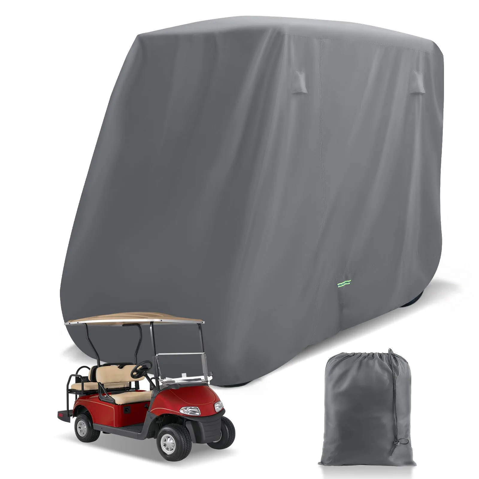 Panglong Golf Cart Cover 420D & 620D, Heavy Duty Oxford Fiber Golf Cart Cover, Waterproof Golf Cart Cover with Three Zipper Doors, Fit 2/4 Seats Yamaha EZGO Club Car Golf Cart