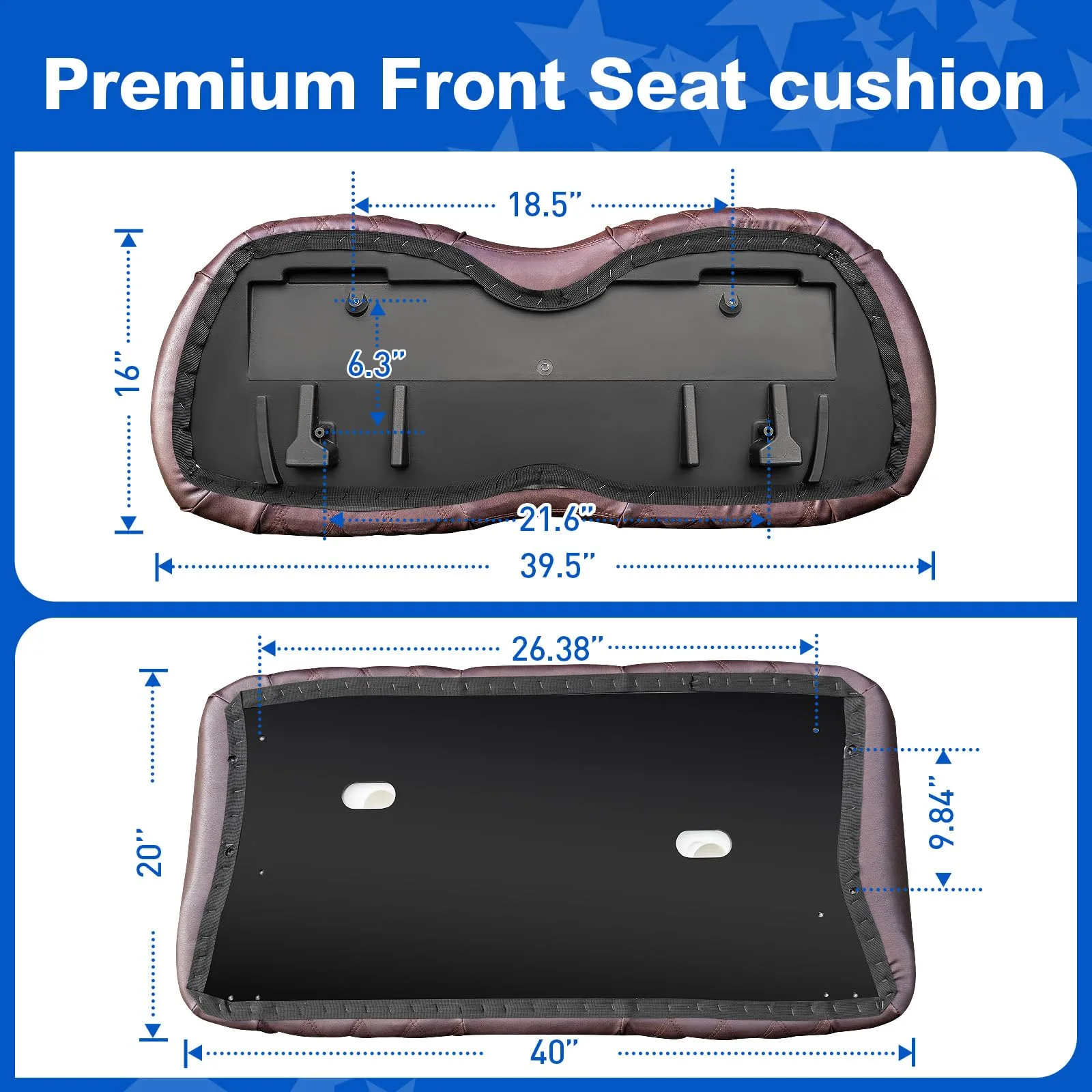 NOKINS Front Seat Cushion Kit for Club Car Precedent image 3