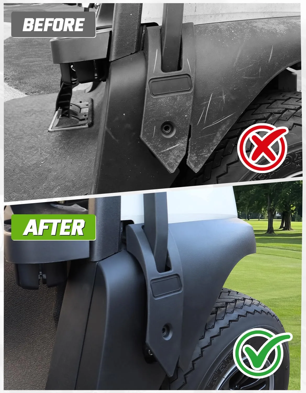 CYOOYC Front Canopy Strut Covers for Club Car Tempo image 2