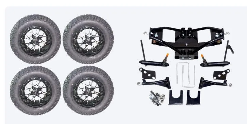 3G 6" A-Arm Lift Kit Combo w/ 12" Vortex Wheels for Club Car DS K1873-New12