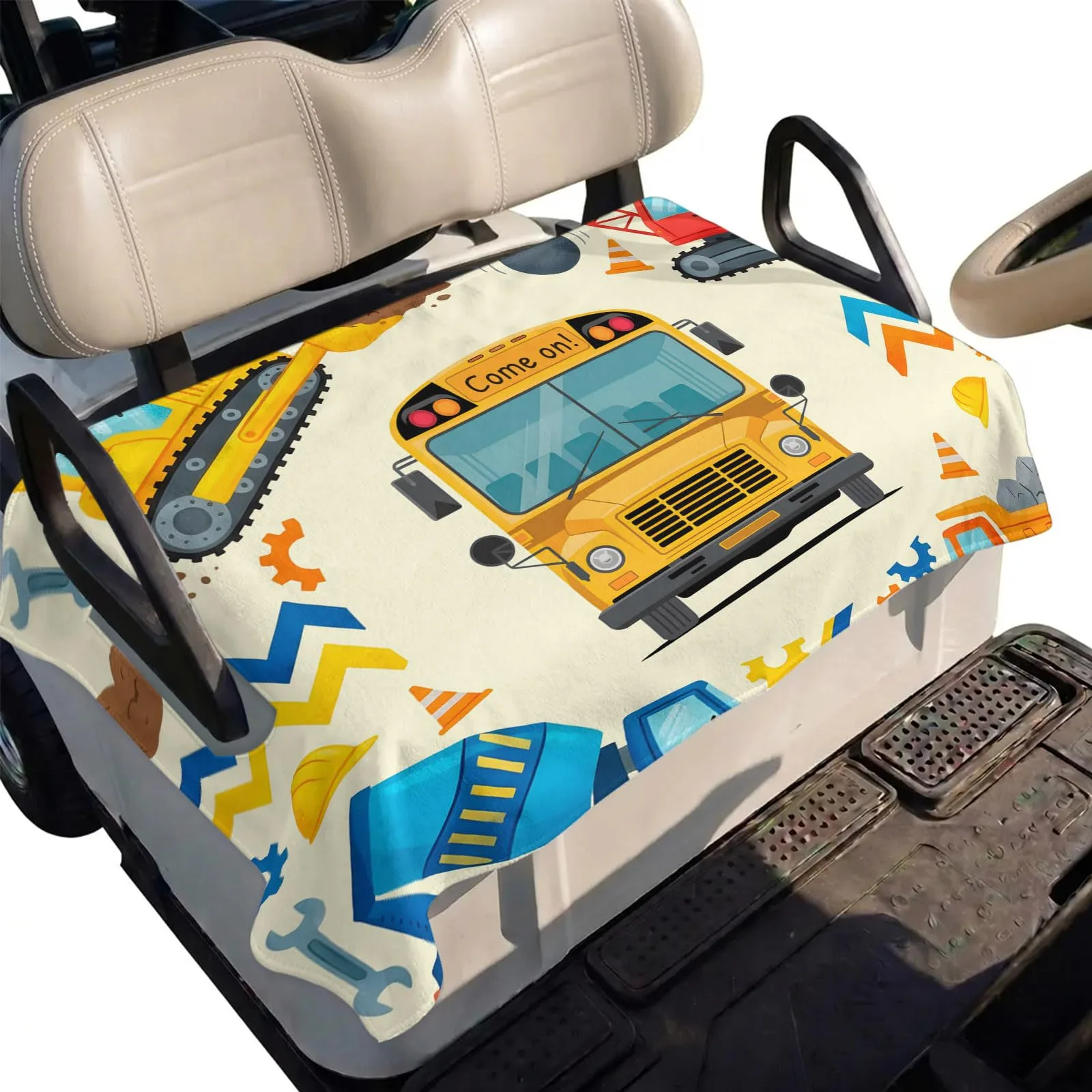 DecorLovee Golf Cart Seat Cover, 51 x 31 in Microfiber