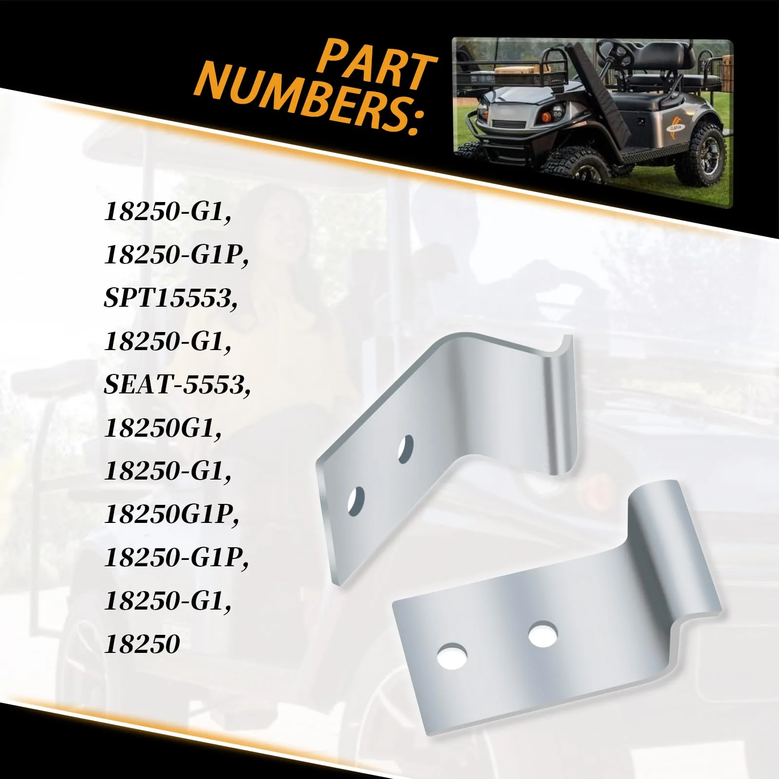 XYgdhqpt 18250-G1 Seat Hinges for E-Z-GO Golf Carts image 4