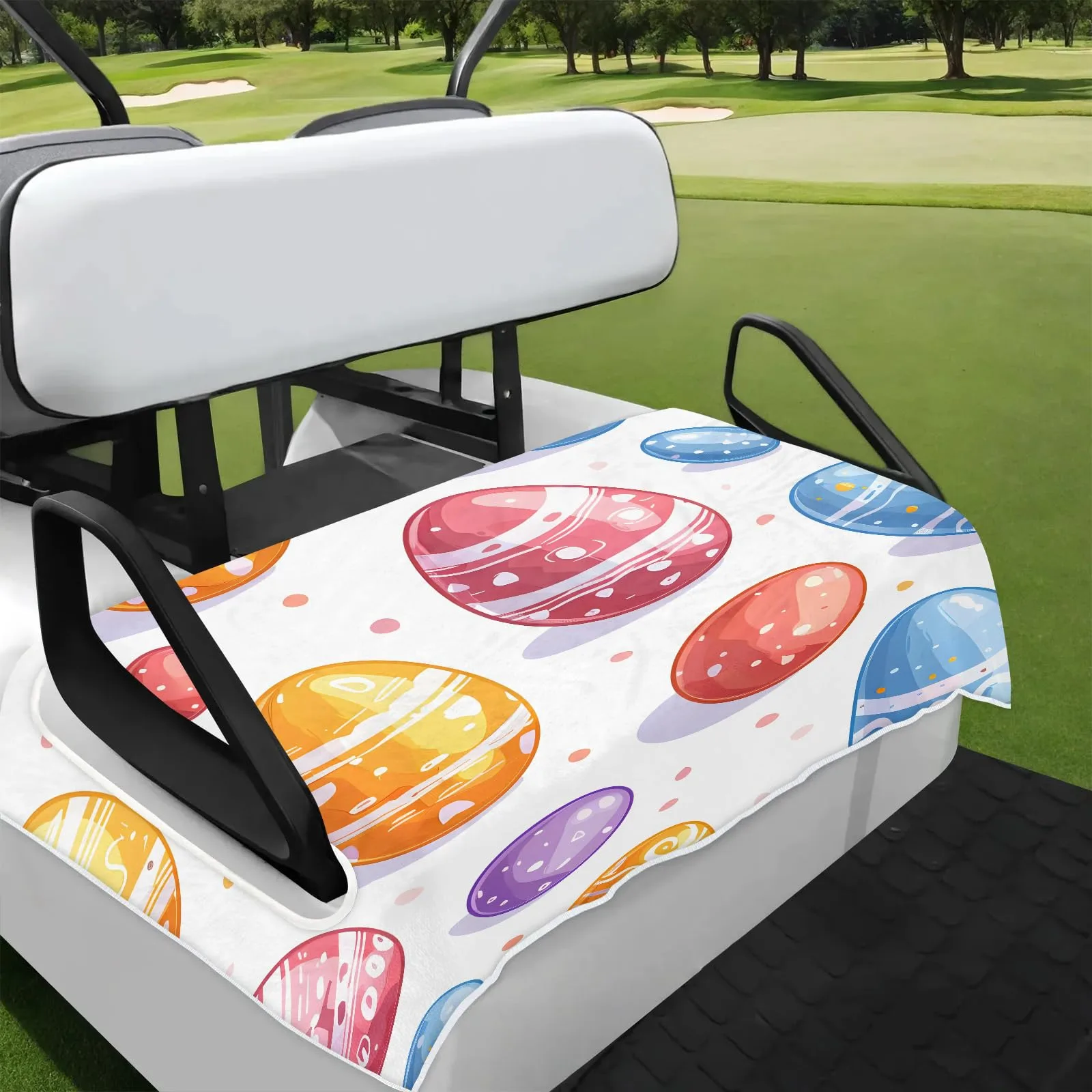 Tiveruda Easter Egg Golf Cart Seat Cover for Double Seats