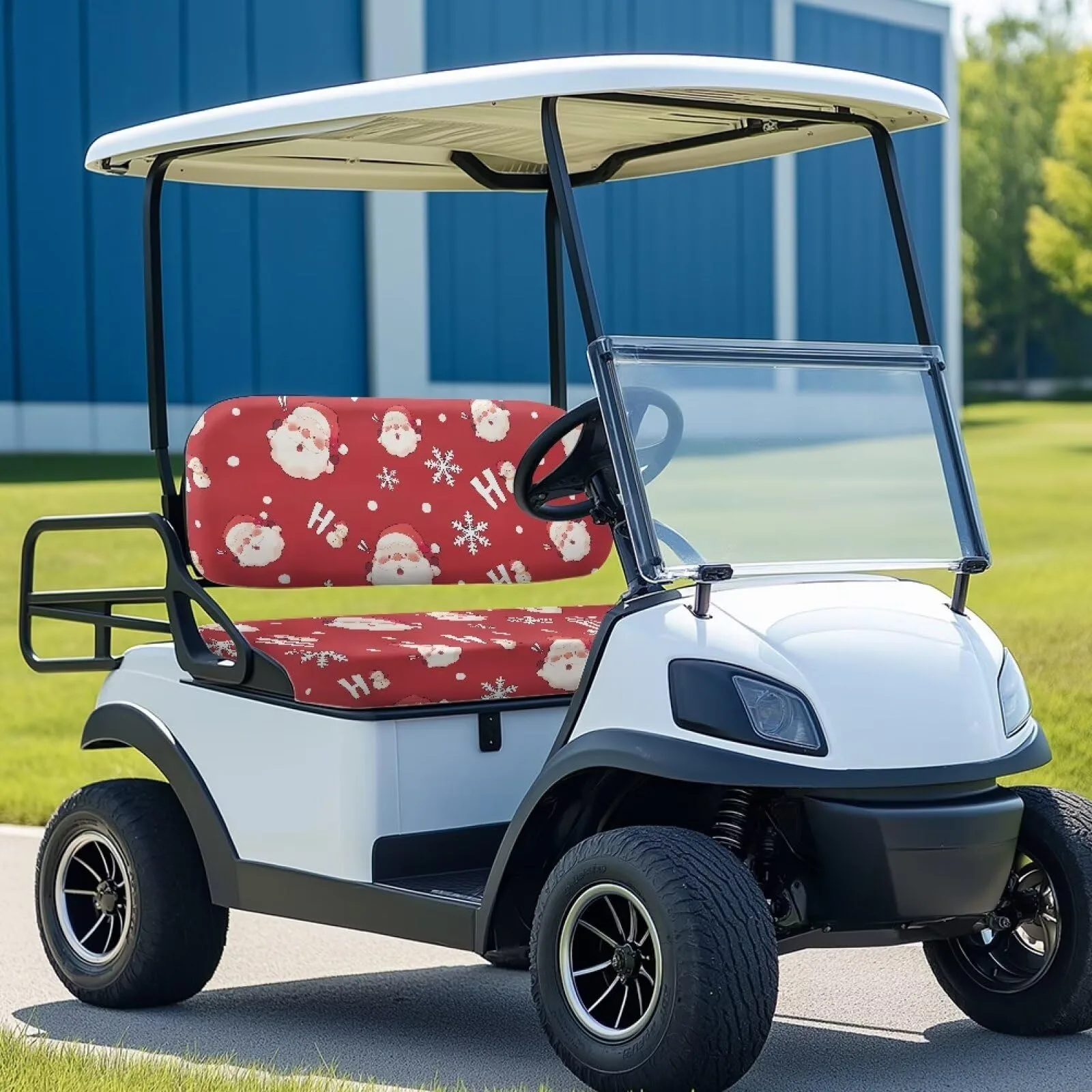 Quidrwyo Santa Snowman Golf Cart Seat Covers image 3