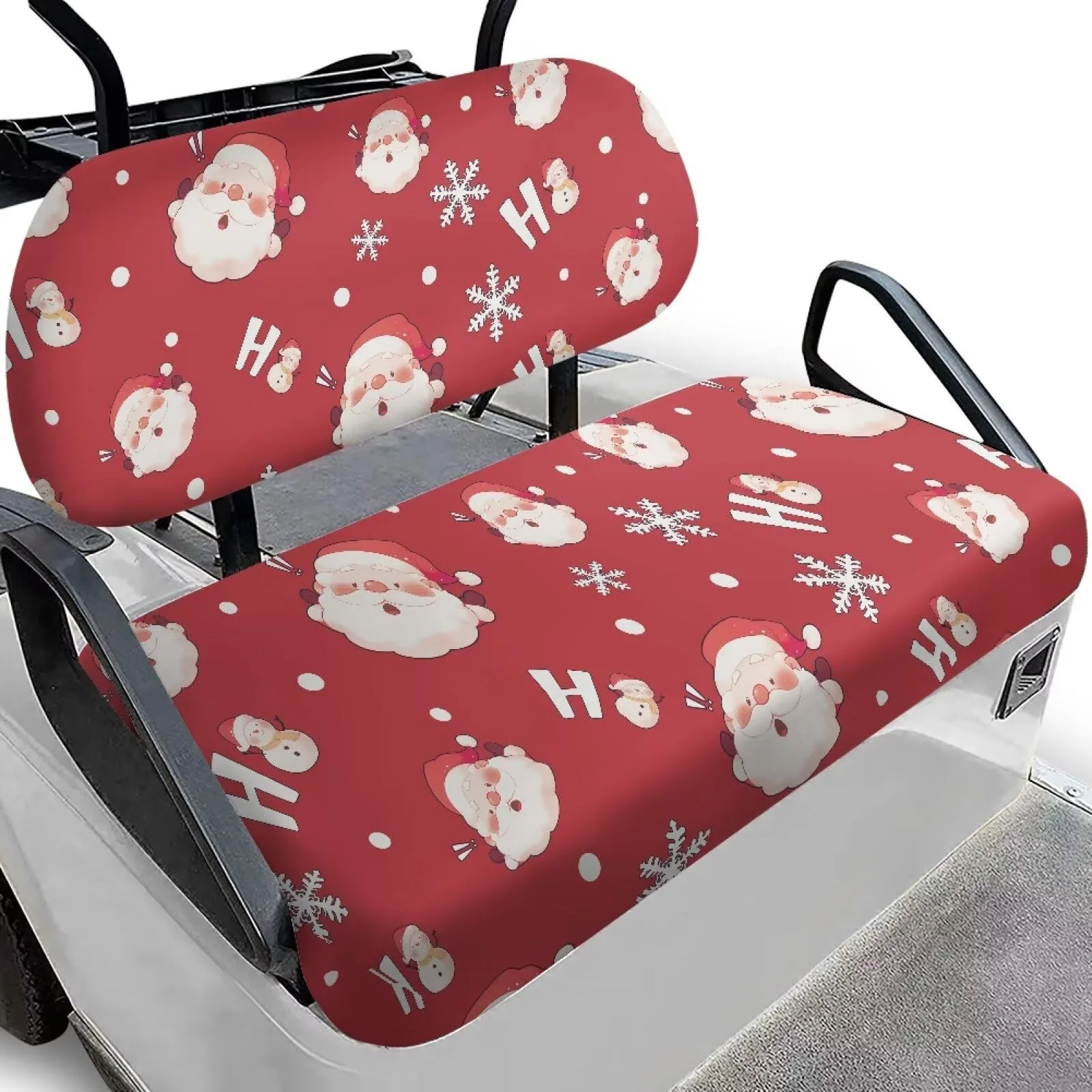 Quidrwyo Santa Snowman Golf Cart Seat Covers
