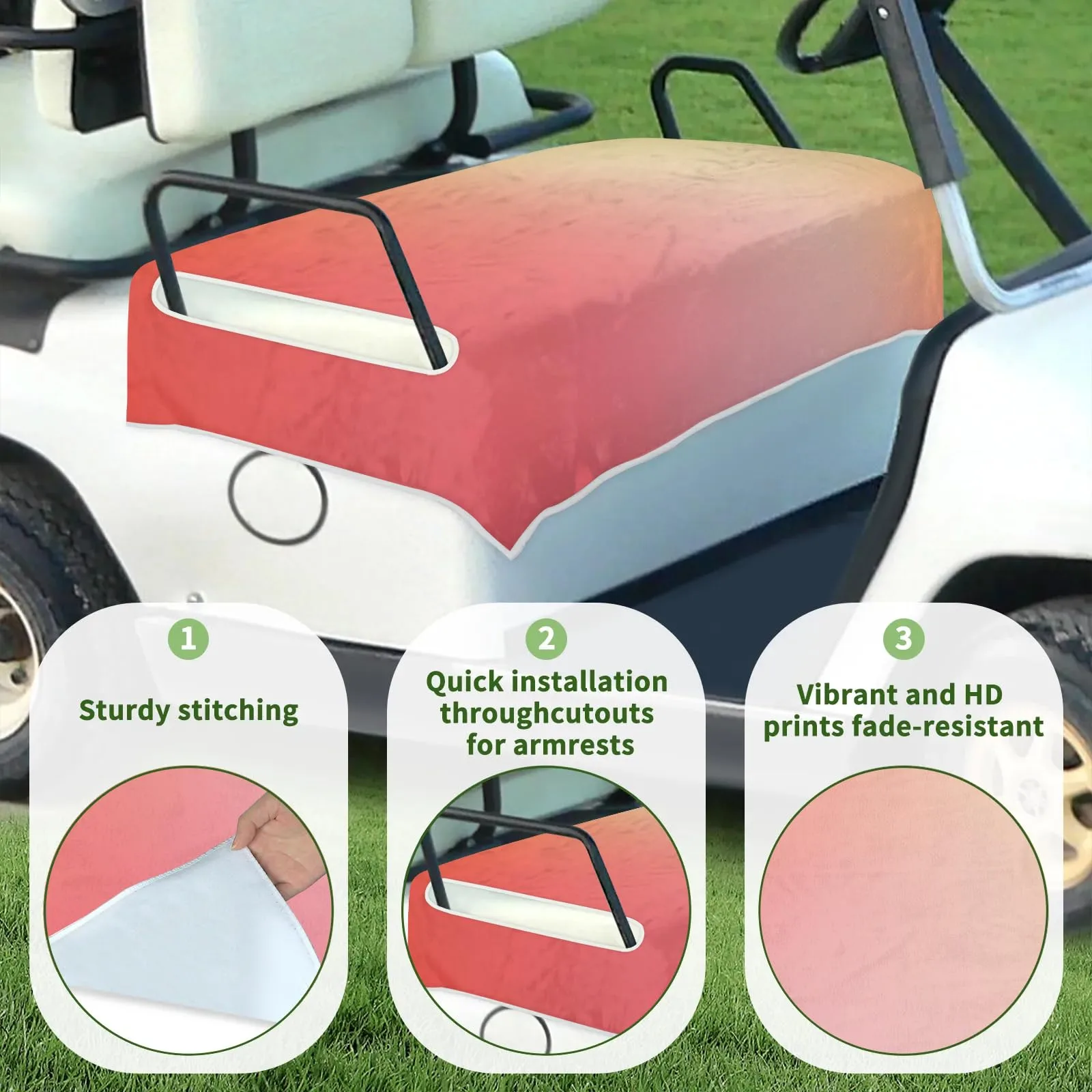 Tiveruda Pink Golf Cart Seat Cover Blanket, 51 x 31 in image 3
