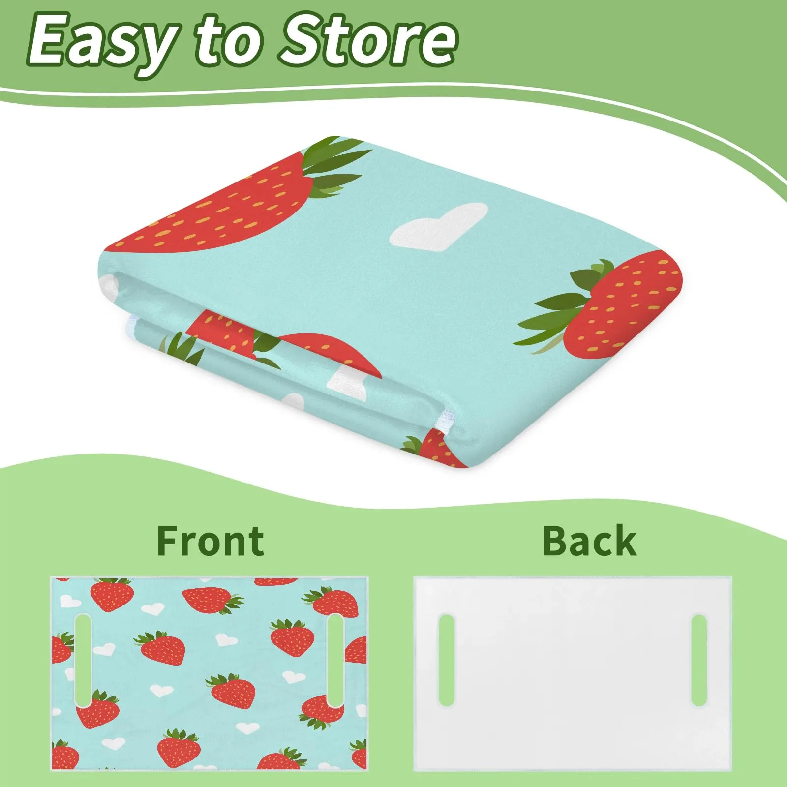 Tiveruda Strawberry Heart Golf Cart Seat Cover Blanket image 4