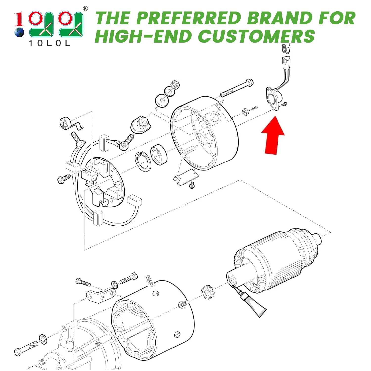 10L0L Speed Sensor for Club Car DS & Precedent 48V image 2