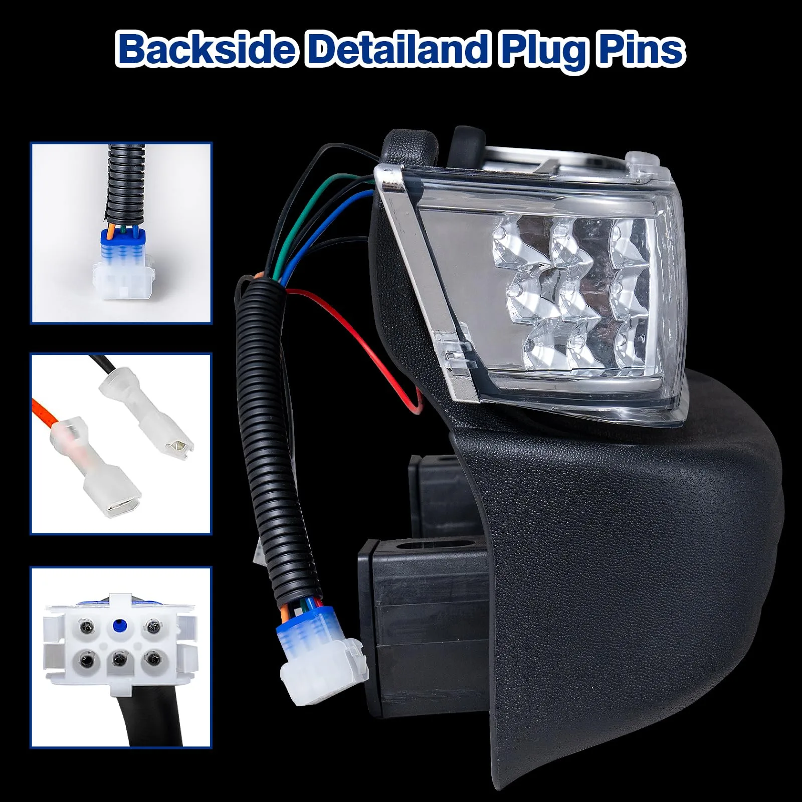 WEKANI LED Headlight Kit with Bumper for Club Car Precedent image 3