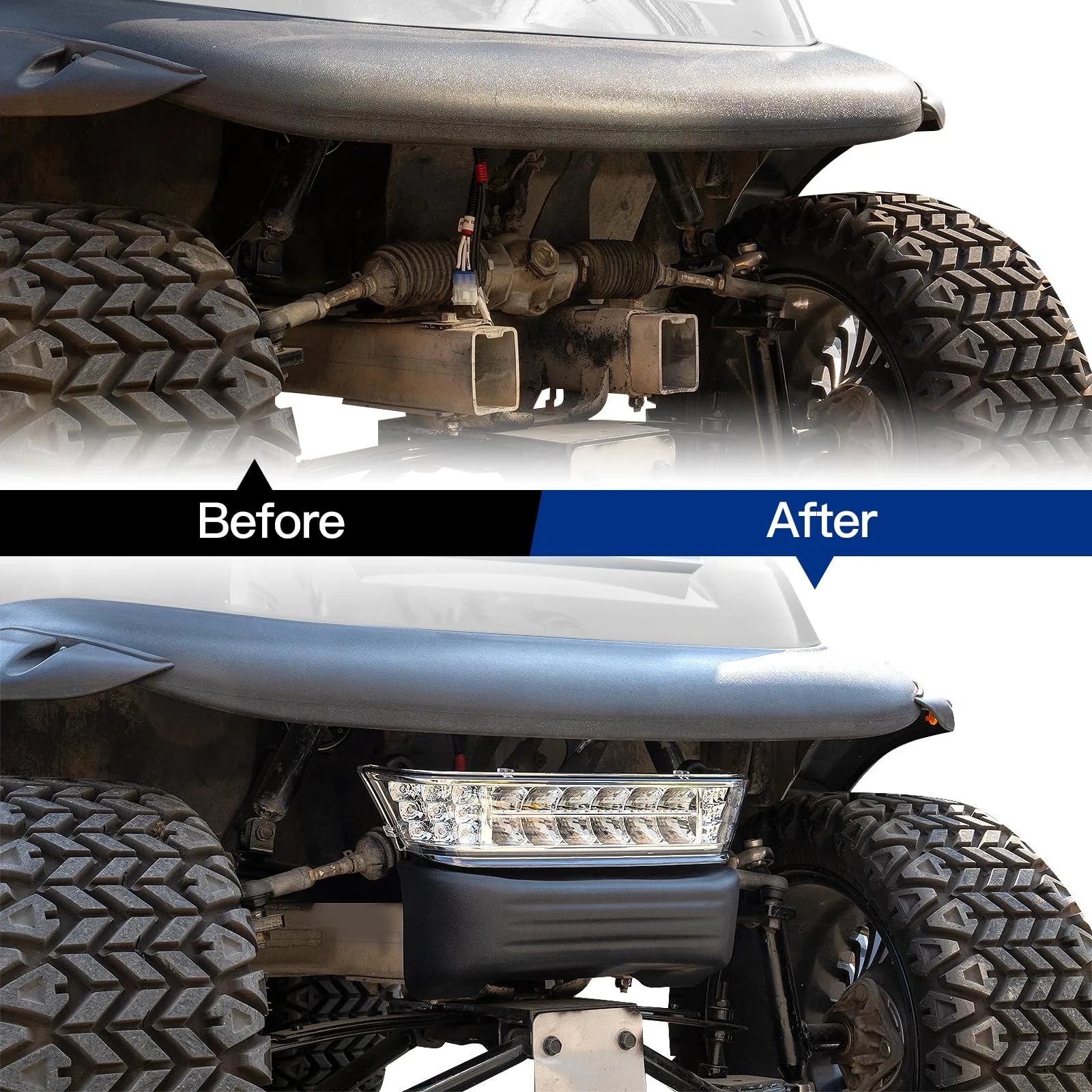 WEKANI LED Headlight Kit with Bumper for Club Car Precedent image 4