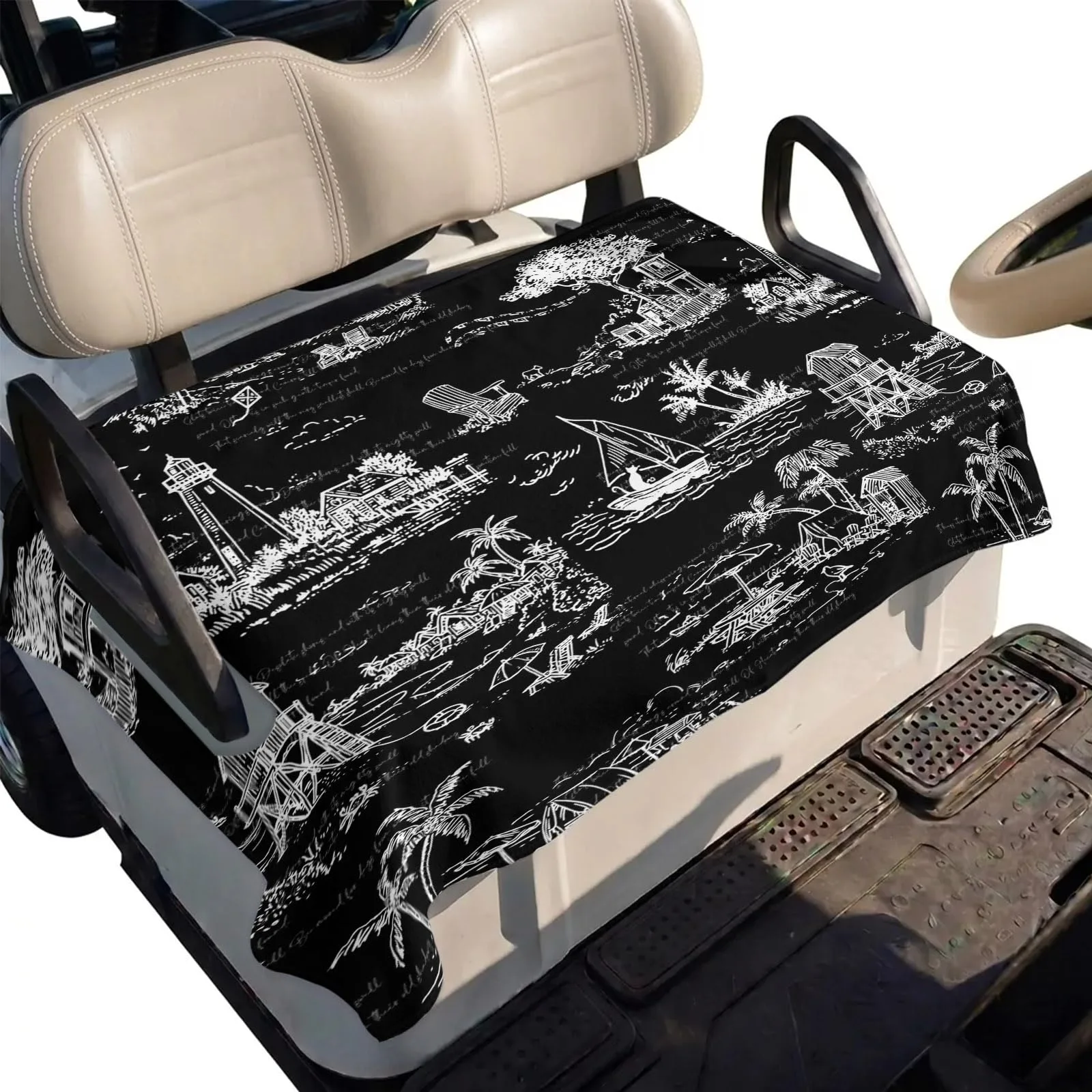 DecorLovee Golf Cart Seat Cover for 2-Seater Carts