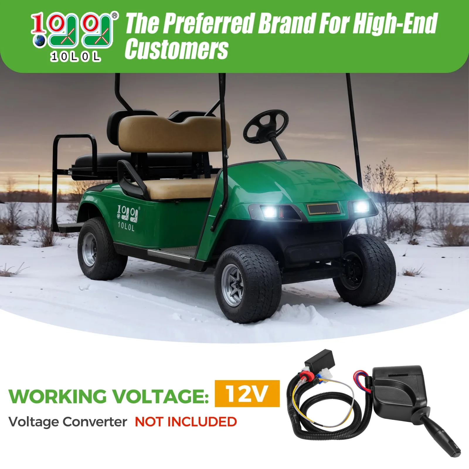 10L0L Golf Cart Turn Signal Kit with Horn, 9-Pin, 12V image 2