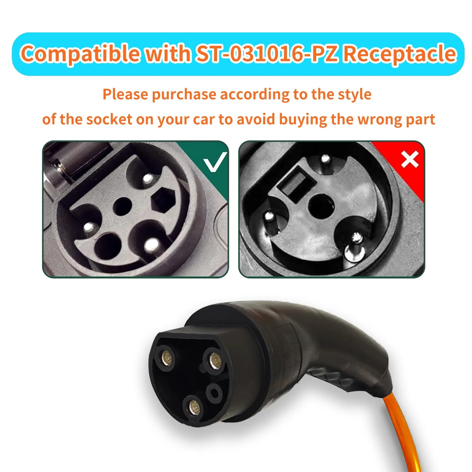 EVHIKING Golf Cart Charger Cord 15.7FT 2.04.0620 image 2