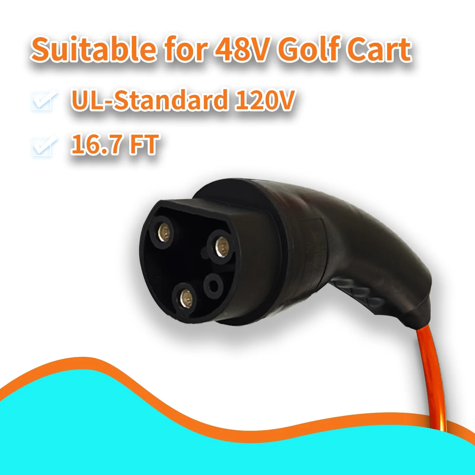 EVHIKING Golf Cart Charger Cord 15.7FT 2.04.0620 image 4